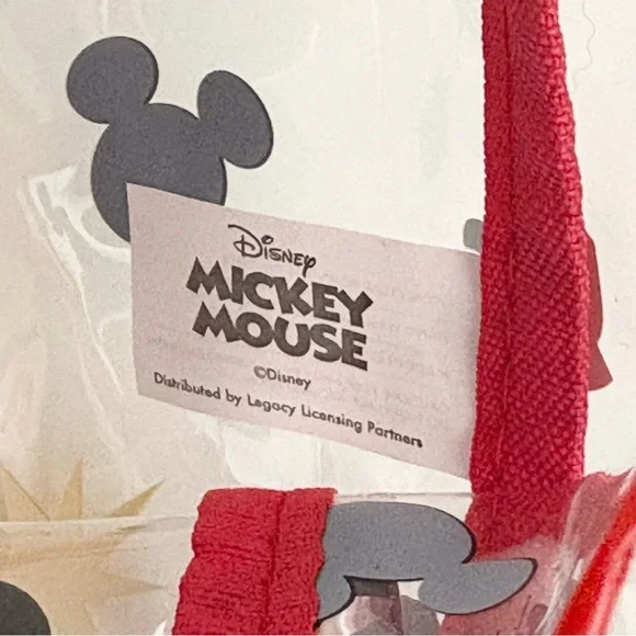 Disney Clear Mickey Mouse Clear Polyvinyl Tote Bag New Without Tags - Picture 6 of 10